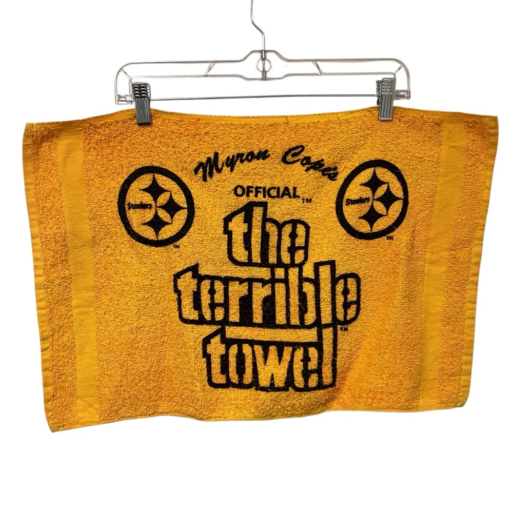 Vintage Pittsburgh Steelers Myron Cope’s Official Terrible Towel Double Logo NFL